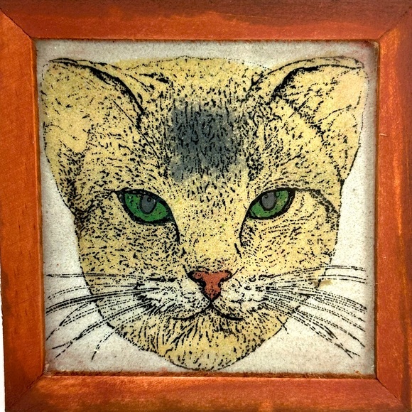 NIB - VERY UNIQUE Gemstone Art Wooden and Glass Coasters - Set of 7 Animals - Picture 4 of 10